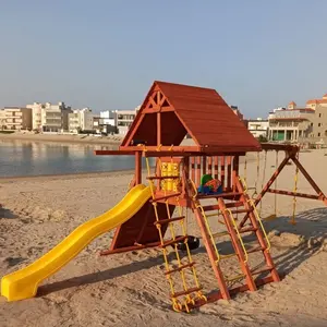 Alex's Joyland-Custom Outdoor Kinder Holz spielplatz Ausrüstung Schaukel Set Spielplatz Outdoor