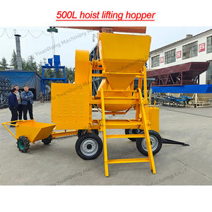 <span class=keywords><strong>Hormigonera</strong></span> Autocargable Móvil de 500L con Elevación por Cable Metálico, Tolva con Carro y Pórtico - Product Image 3