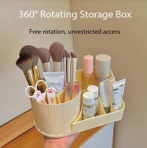 IStapromo Gifts Cosmetic Storage <b>Box</b> Desktop Large Capacity Lipstick Eye Shadow Eyebrow Pen Makeup Brush Holder Rotating Rack - Product Image 4