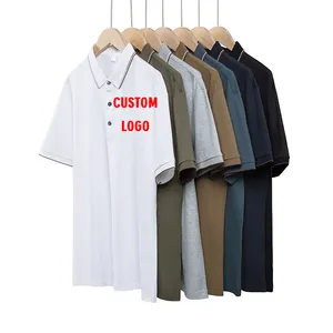 Pullover Custom Embroidery Logo Polos Shirts Luxury Golf Polo Shirt For Men
