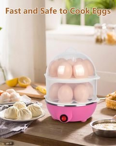 Novedades 2026: Cocedor de Huevos Eléctrico Automático de Doble Capa de Plástico con Función Silenciosa, Capacidad para 1-12 Huevos, Uso Doméstico - Product Image 6