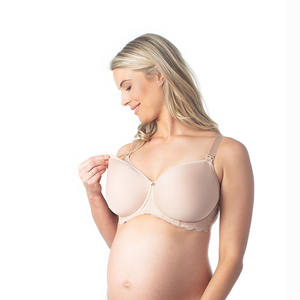 DEFGHIJKLM Copa profunda Anillo de acero <span class=keywords><strong>Libro</strong></span> de <span class=keywords><strong>encaje</strong></span> Copa grande Lencería Ropa interior de enfermería Botón en T Sujetador de mujer de talla grande - Product Image 3