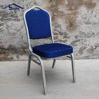 Chaise de banquet d'hôtel certifiée SGS TUV, empilable, avec structure métallique entièrement soudée et revêtement en tissu, capacité 250 kg, vente en gros directe usine Chine