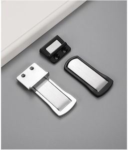 Tope de Puerta Magnético Oculto Ultrafino de Aleación de Zinc Sin Perforación, Retenedor Delgado para Puertas de Cristal de Marco Estrecho, Baño, Oficina, Hotel - Product Image 4