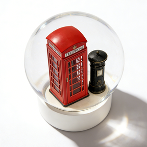Boule à neige en résine avec cabine téléphonique rouge et boîte aux lettres de Londres, décoration de bureau créative et souvenir de voyage pour <span class=keywords><strong>la</strong></span> maison et le bureau - Product Image 2