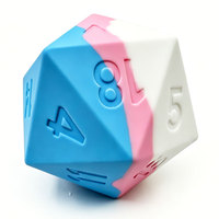 Dés D&D personnalisés 55 mm D20 géants en caoutchouc souple silicone, service OEM en gros pour jeux de société