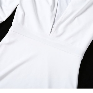 Monos de una pieza de manga larga, sexys y ajustados, para verano y primavera, con cremallera, color liso, 2023 - Product Image 3