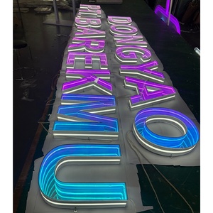 Miroir néon Infinity multicouche personnalisé Miroir abîme en acrylique Mini lettres Enseigne LED <span class=keywords><strong>infinie</strong></span> pour boutique - Product Image 2