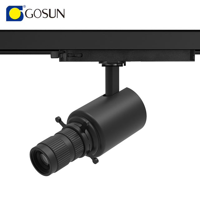 3 Phase 15W museum Contour Spotlight  CRI90 Cob Adjustable Zoomable Track Light 3000k/4000k/5000k for Different Logos