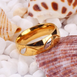 Anillo de Pareja Ason Elegante, Chapado en Oro de 18K, con Circonita Personalizada, Joyería de Acero Inoxidable para Boda o Compromiso - Product Image 4