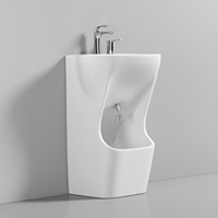 Lavabo Wudu ovale moderne à double niveau, design de style arabe pour le lavage des pieds des musulmans, utilisation en hôtel ou villa, matériau céramique, drain inclus