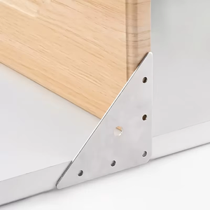 Soporte de Esquina Plano de Acero Inoxidable con Recubrimiento en Polvo para Muebles, Armarios, Camas, Mesas, Conexión de Soporte Angular Metálico - Product Image 5