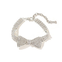 Collier pour chiot en plastique de luxe élégant, motif géométrique, cristal, chaton, chaîne de diamants, accessoires pour animaux de compagnie, petit modèle