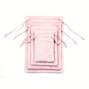 Vente en gros de nouveaux sacs à cordon en velours personnalisés avec logo imprimé pour cadeaux de luxe - Product Image 4