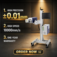 Machine de marquage laser UV statique 5W/10W/20W pour codes, utilisée sur les bouteilles en verre, la gravure du jade, les cartes de circuits imprimés (PCB) UV-D