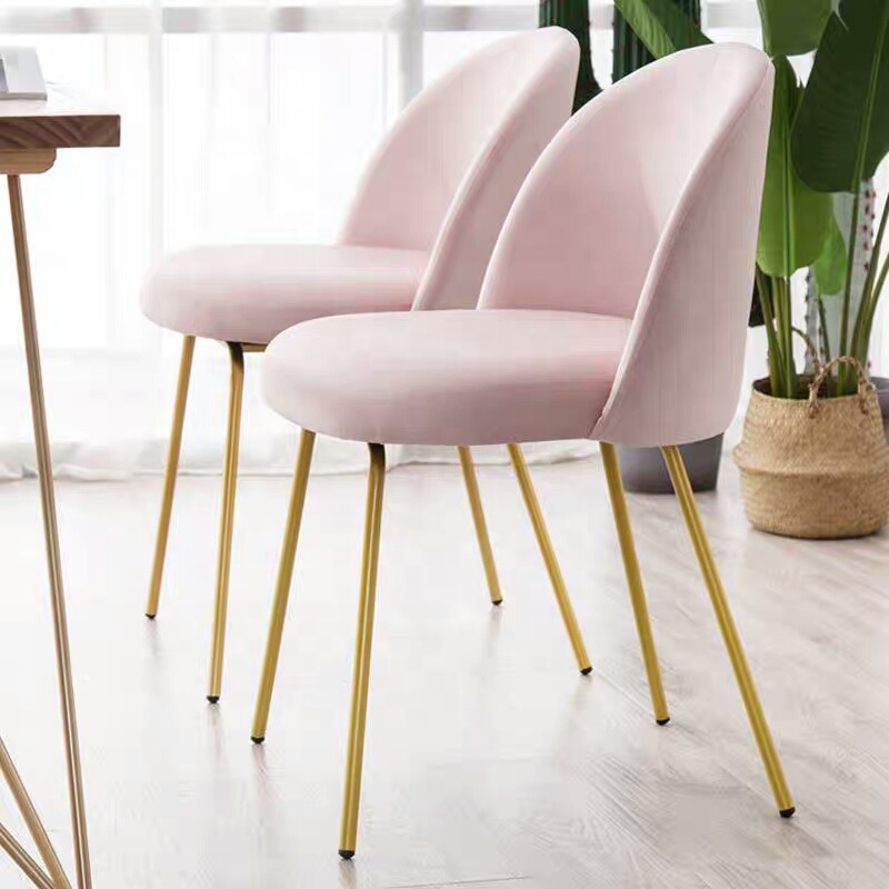 パープルブラックピンクグリーンベルベットダイニングチェア