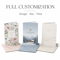 Cartes de vœux personnalisées imprimées en offset, papier couché, service d'impression laminée, fabricant OEM ODM, qualité de gros