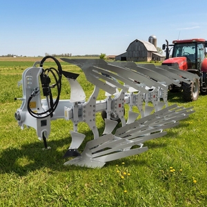 Charrue à socs réversible LEROX avancée, à moteur diesel, 3 socs, attelage 3 points, avec engrenages et roulements pour l'enterrage - Product Image 3