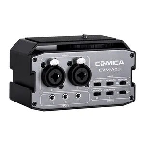 COMICA CVM-AX3 XLR/6.35Mm/3.5Mm (2-Kelompok) Port Kamera Mixer Audio Mikrofon Mixer untuk Canon Nikon Sony Panasonic DSLR Kamera