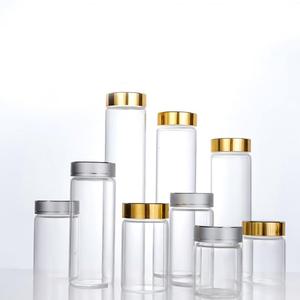 Bocal de conservation rond à large ouverture pour miel, confiture, cornichons, en verre avec couvercle en fer blanc - Product Image 3