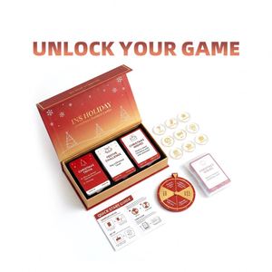 F Samfine Gold Foil Stamping Rigid Magnetic <b>Box</b> BSCI Certified Customizable Holiday Gift Luxury Christmas Themed Card Game Deck - Product Image 2