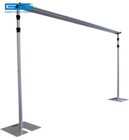 ESI Kit de tuyaux et draperies à double barre transversale de 10x10 pieds Support de toile de fond réglable et robuste pour décoration de mariage