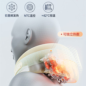 Elephant N2 <b>Neck</b> <b>Shoulder</b> <b>Massager</b> U-Shaped Massage Pillow USB Rechargeable Hot Compress Portable for Home Use - Product Image 2