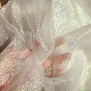 בד שמלת קישוט בד פוליאסטר/כותנה Ombre אורגנזה בד חתונה בד