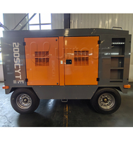 Compresseur d'air à vis lubrifié au diesel 200M, refroidi par air, haute efficacité, certifié CE, mobile, portable, faible bruit