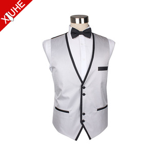 <strong>Silver</strong> Vest for Wedding OEM Stylish Grey Men's Tuxedo Vest Custom Polyester <strong>Waistcoat</strong> - Product Image 1