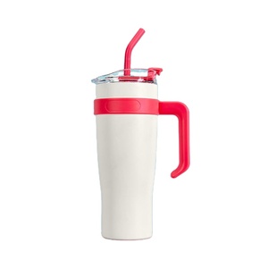 กระติกน้ำสแตนเลสสุญญากาศแบบพกพาแก้วกาแฟพร้อมหูจับขนาด40ออนซ์ - Product Image 1