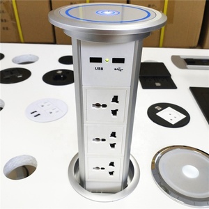 Toma de corriente emergente tipo elevación automática de fábrica, <span class=keywords><strong>Protector</strong></span> de sobretensión oculto, tira de alimentación de 10W, cargador inalámbrico - Product Image 4