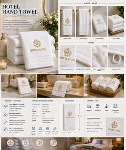 Serviette de toilette d'hôtel en coton 100% de haute qualité, unie, douce, très absorbante, personnalisable, vente en gros pour les spas et les centres de villégiature - Product Image 4