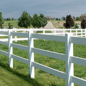 Clôture en PVC de haute qualité à 3 rails, clôture en PVC pour moutons, clôture en PVC à 3 rails <span class=keywords><strong>Fam</strong></span>, clôture en vinyle à 3 rails Ranch - Product Image 5