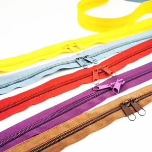Long Chain Nylon Zipper In Roll Zinc Alloy Slider Zipper Eco-friendly Big Teeth Nylon Zipper For Bag Home Textile Garment Toy
