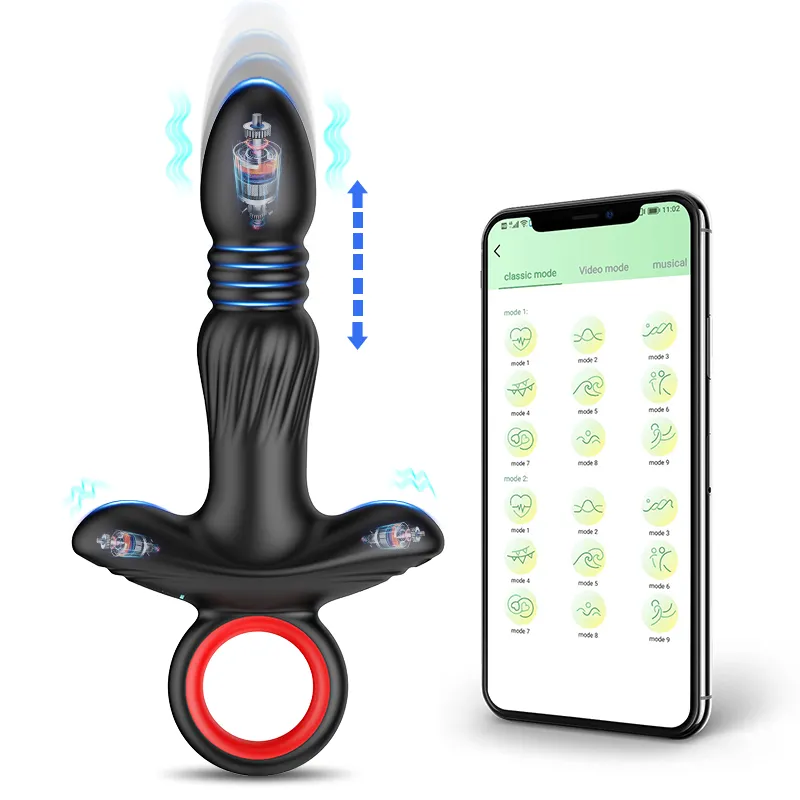 Nouveau design de masseur de prostate oscillant télécommandé vibrant sextoys jouets pour adultes pour hommes et femmes