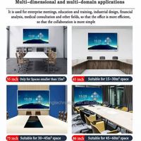 Pizarra Interactiva Todo en Uno de 86 Pulgadas con Pantalla Táctil Capacitiva de 20 Puntos, 4K, Sistema Operativo Android/Windows, 120Hz, para Conferencias, Pizarra Electrónica