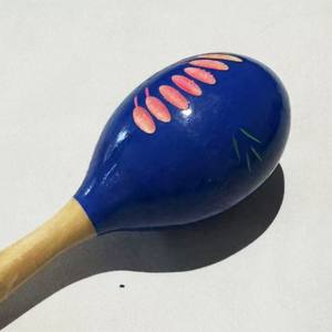 Maracas impresas con mango de madera, bolas de arena, instrumentos de percusión, accesorios para actuaciones, herramientas musicales para ambiente escénico - Product Image 4