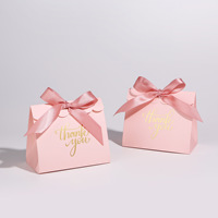 Rosa Pappkartons Schokoladen verpackung Versand bereit Danke begünstigt Verpackungs partys Dekorative Pink Fancy Box zum Geburtstag
