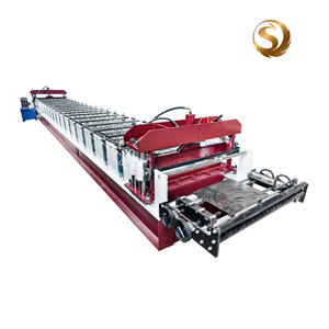 آلة تشكيل لفائف بلاط السقف من الصفائح الحديدية الأوتوماتيكية 760 مع محرك وصندوق تروس PLC - Product Image 3