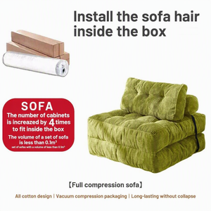 Sofá Cama Plegable de Tela Moderno, Sillón Convertible con Colchón Plegable para Sala de Estar o Apartamento - Product Image 5
