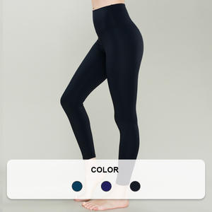 कस्टम लोगो ठोस उच्च कमर वाले योग लेगिंग को स्क्रैच बट खेल प्रशिक्षण जिम योग पैंट महिला स्लिम पैंट - Product Image 1