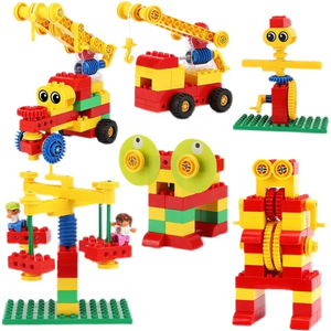 Set di 102 Pezzi di Blocchi da Costruzione a Grandi Particelle 9656, Ingranaggi Motorizzati per Scuola, Istituzioni, Educazione e Illuminazione, Giocattoli per Bambini - Product Image 1