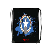 Sac de sport personnalisé en polyester avec cordon de serrage, imprimé Saipan Splash, léger, pour la gym, le fitness, l'entraînement sportif et le rangement quotidien