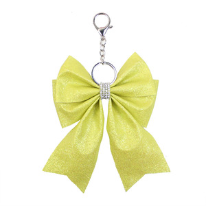 Venta al por mayor Crystal Cheer Bows Rhinestone Llavero Bolsa Accesorios Exquisito flash arco llavero - Product Image 4