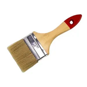 Pure Bristle Soft Bristle Tinplate Covered Red Tail With Hole Sheep Wood Handle Paint Brush Boar Bristle Brush