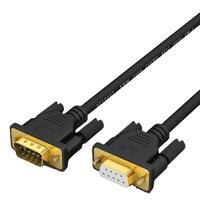 Conjunto de cable serial con cable cruzado recto DB9 RS232 de alta calidad fabricado por fabricantes de confianza para sistemas industriales