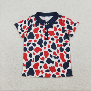 Camiseta Polo para Niños BT1657 con Estampado de Camuflaje Rojo Marino para el 4 de Julio - Product Image 6