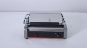 Parrilla Eléctrica Individual para Panini y Hamburguesas, Plancha de Contacto Antiadherente de Acero Inoxidable para Tiendas de Comida y Restaurantes - Product Image 3