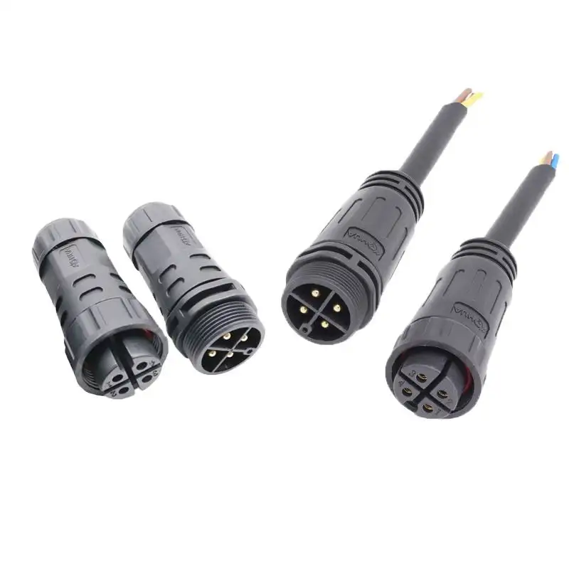 Feeding System 4 Pin M25 Electrical Cable Male Female Wire Waterproof Connector